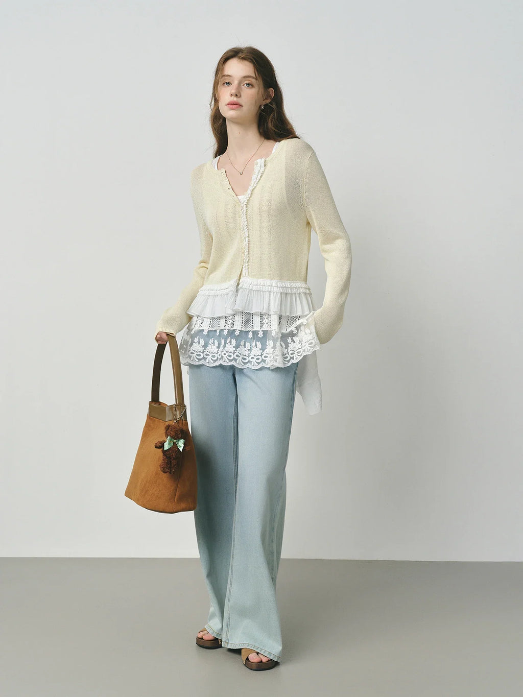 Chic Mesh Knit Cardigan