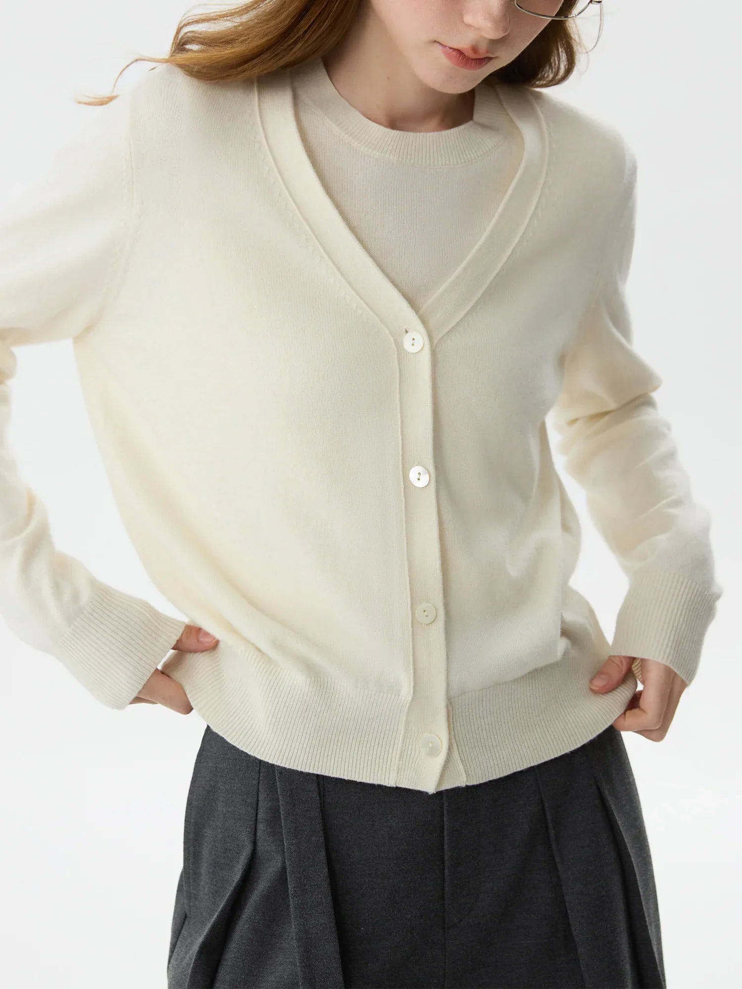 Elegant Knit Cardigan Set