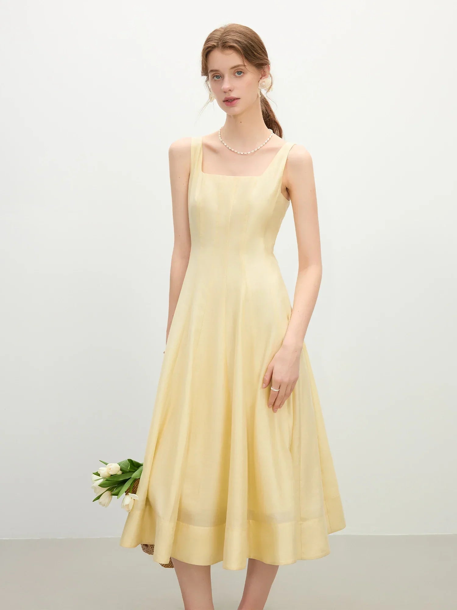 Elegant A-Line Midi Dress