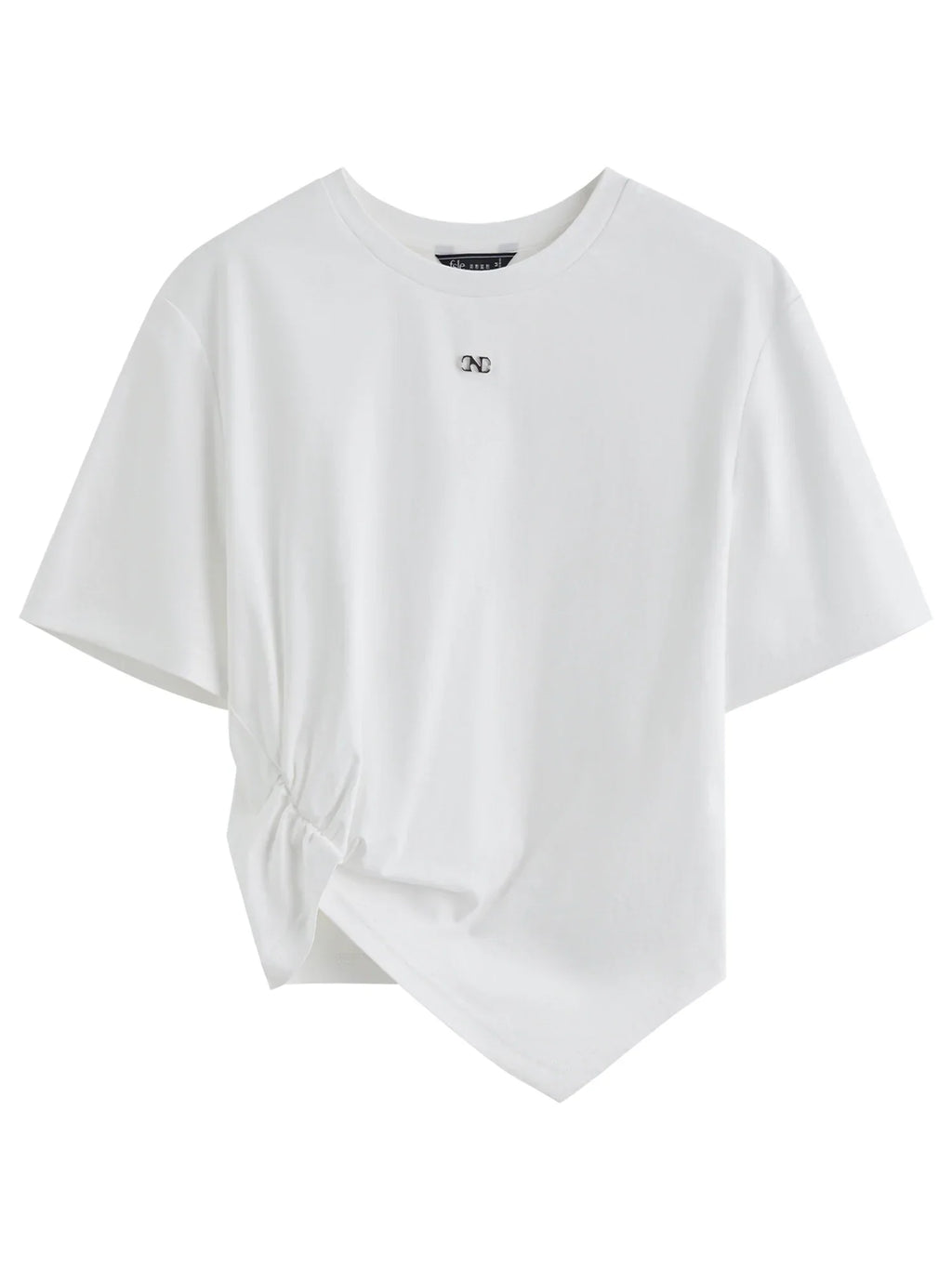 Asymmetric Twisted Pleat Tee