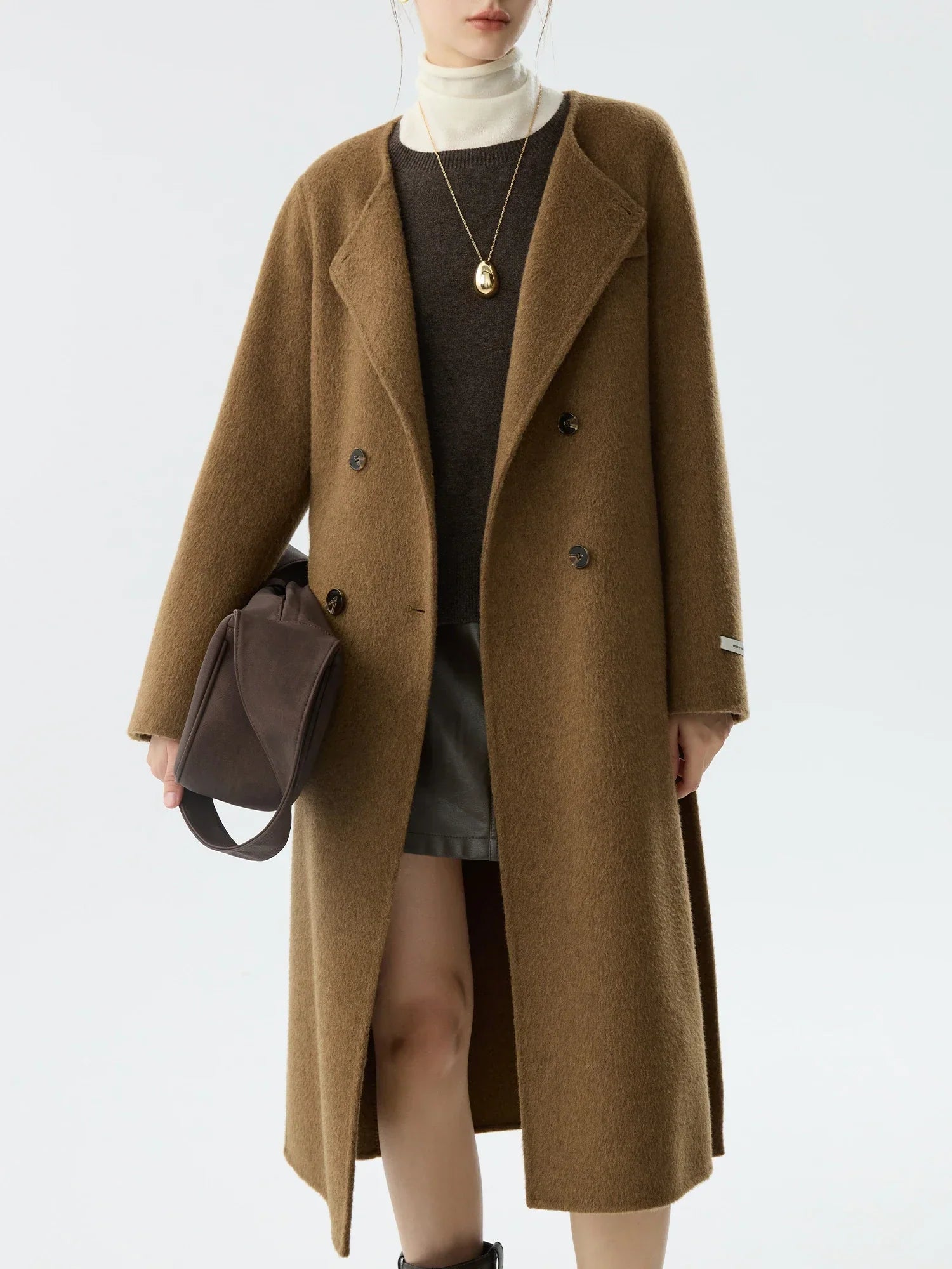 Elegant Wool Scarf Coat