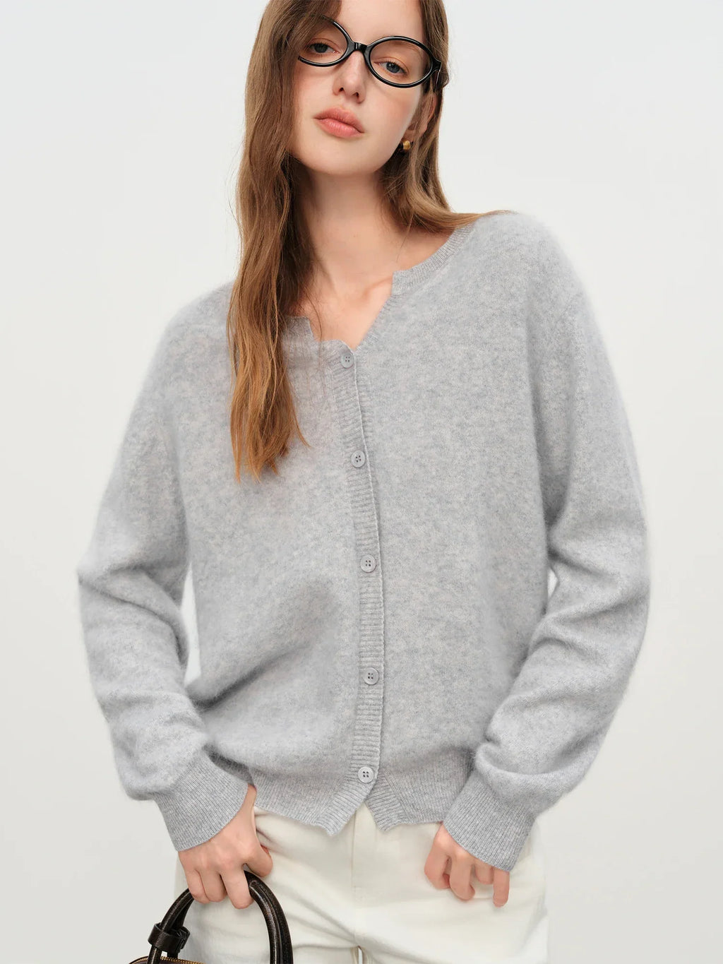 Elegant Knit Wool Cardigan
