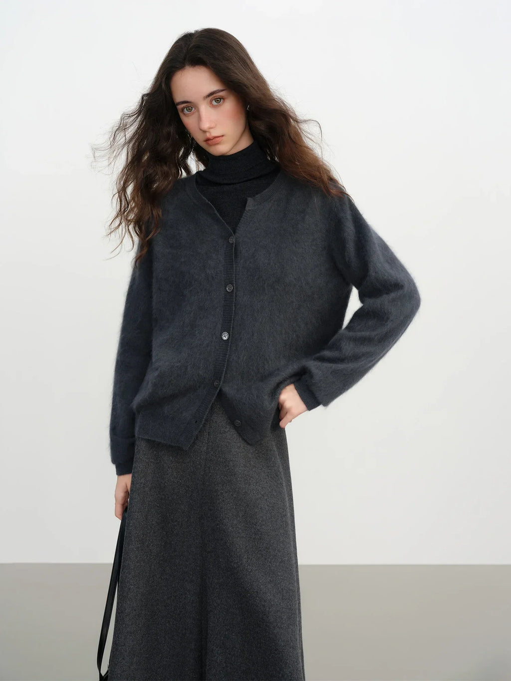 Elegant Knit Wool Cardigan