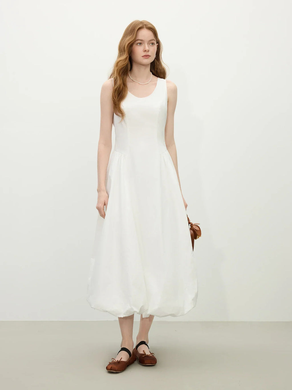 FSLE 【Two Length】Sweety Girly Long Dresses For Women 2025 Spring Summer New Sleeveless Bud Chic Vest Dress 25FS11302 25FS11030