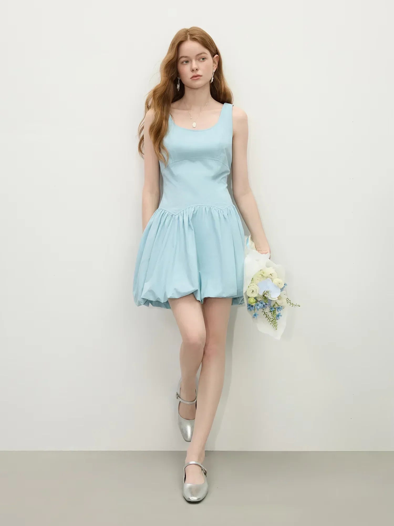 FSLE 【Two Length】Sweety Girly Long Dresses For Women 2025 Spring Summer New Sleeveless Bud Chic Vest Dress 25FS11302 25FS11030