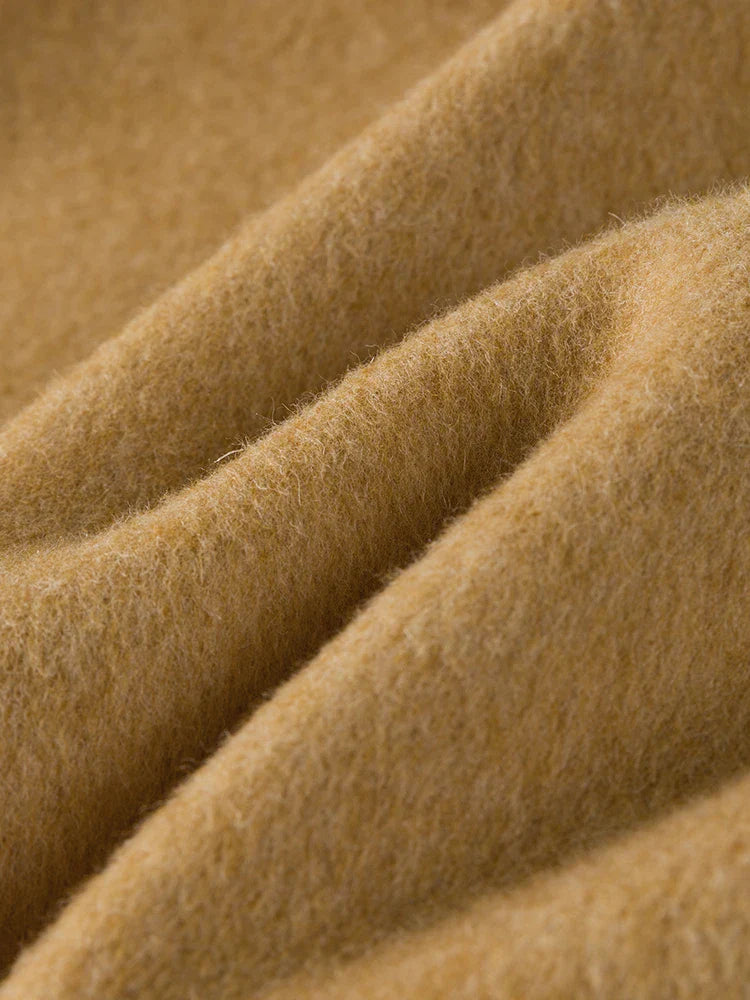 Elegant Wool Blend Long Coat