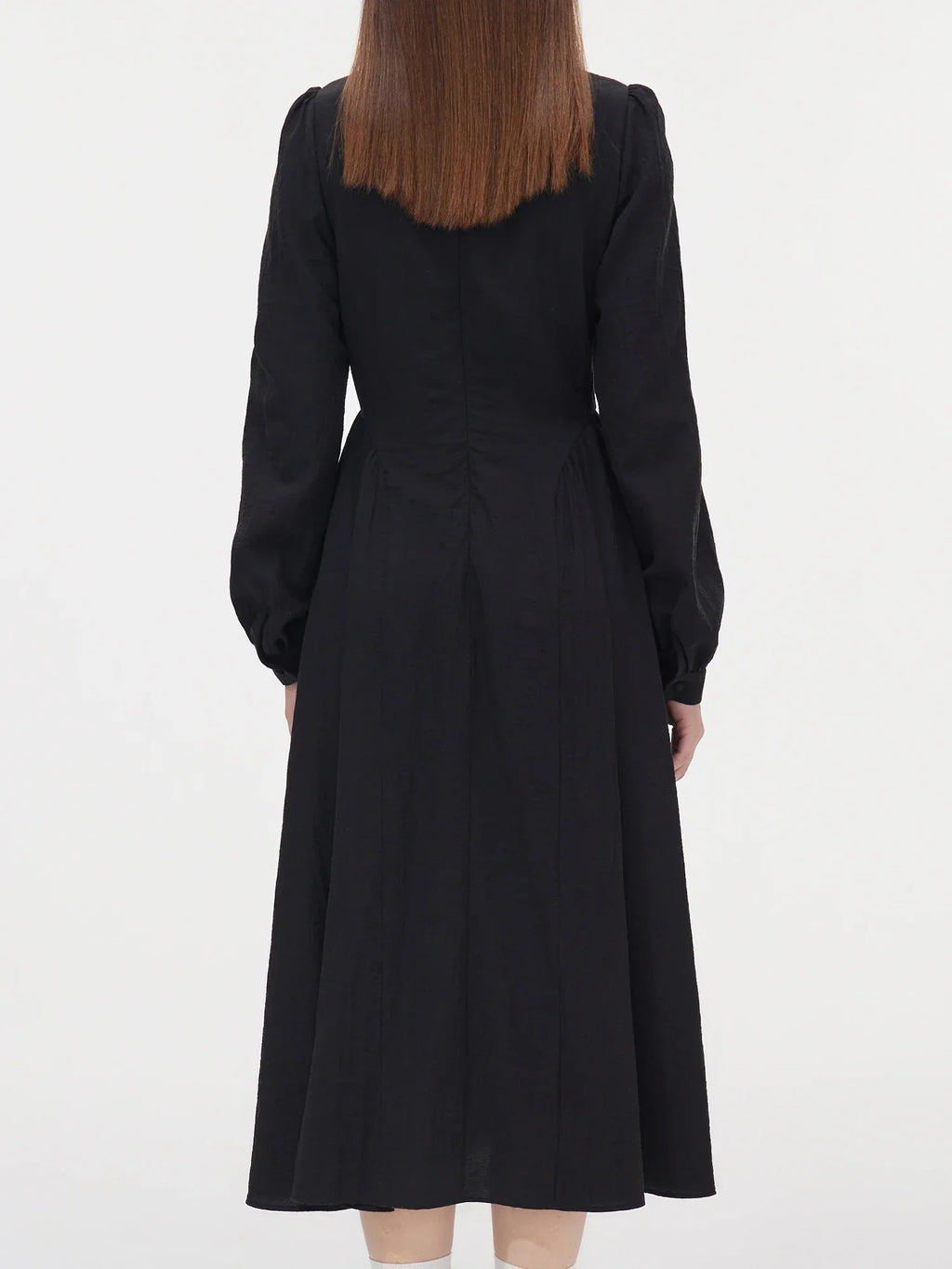 Elegant Square Neck A-Line Dress