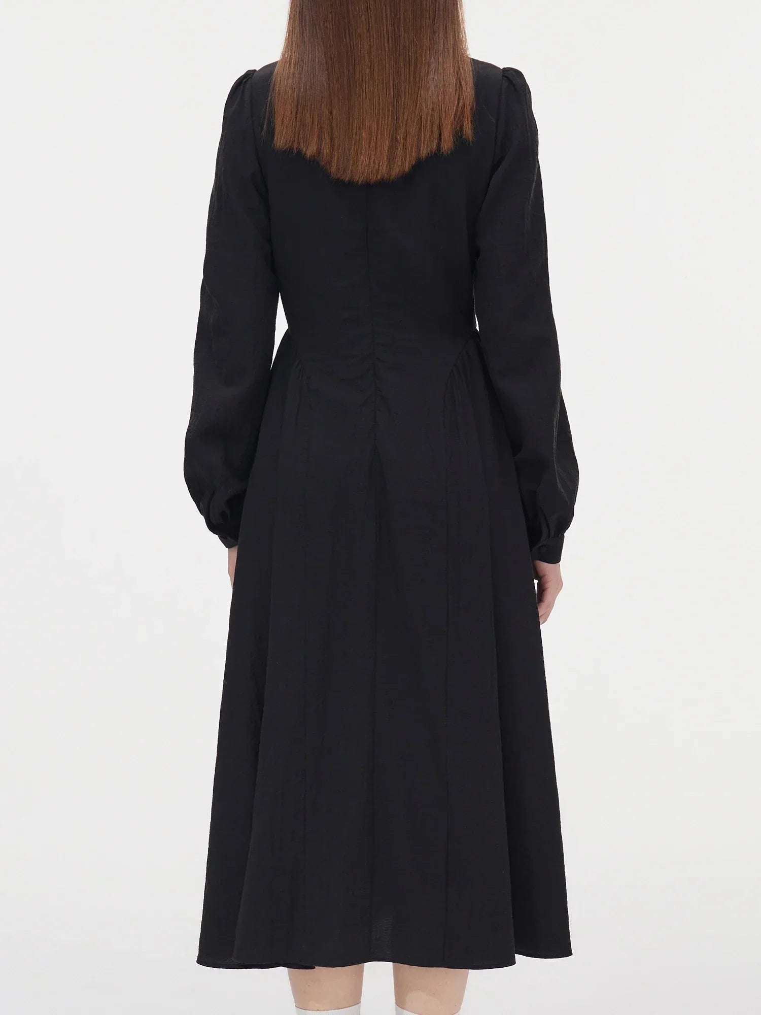 Elegant Square Neck A-Line Dress