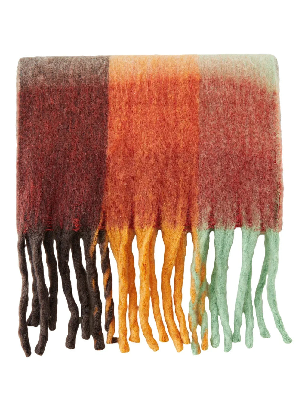 Elegant Patchwork Winter Scarf